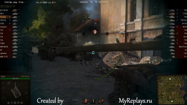 WOT: Fisherman's Bay - M26 Pershing - 9 frags - смотреть онлайн