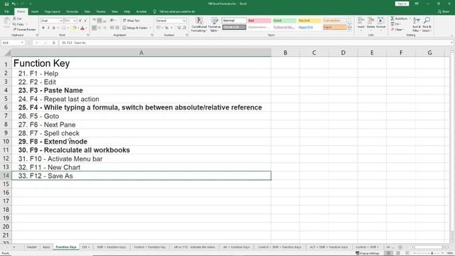 100+ Excel Shortcut Keys- Part 02- Function Keys (Fn+) смотреть онлайн