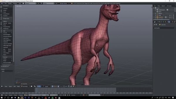 Indoraptor - sculpting, texturing, rigging(Blender & Substance Painter Timelapse)