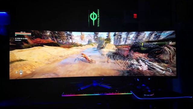 Horizon zero dawn on Titan Army 49" super ultra wide gaming monitor (C49SH) /32:9/3860 x 1080/144hz смотреть онлайн