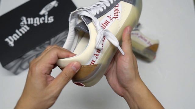 Palm Angels x Vans Vault Old Skool VLT Pewter/True White/Chipmunk смотреть онлайн