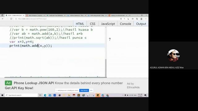 SK : T5 : JAVA SCRIPT -MATH.JS [LATIHAN MKS 199] смотреть онлайн