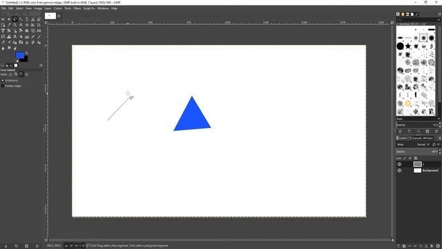 How To Create Triangles In Gimp 2.10 Tutorial | Gimp Basics For Beginners смотреть онлайн
