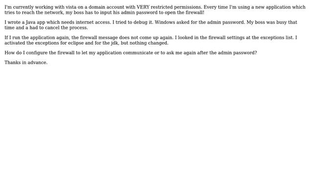 Windows Vista firewall blocks Java application смотреть онлайн