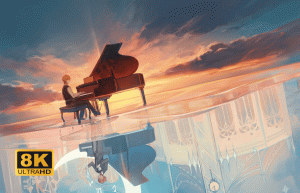 16К УЛЬТРА HD ВИДЕО МЯГКАЯ РАССЛАБЛЯЮЩАЯ МУЗЫКА ПИАНИНО