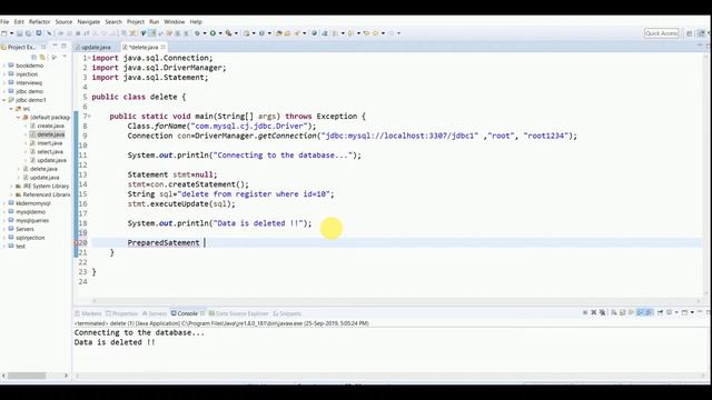 JDBC || Delete Query смотреть онлайн