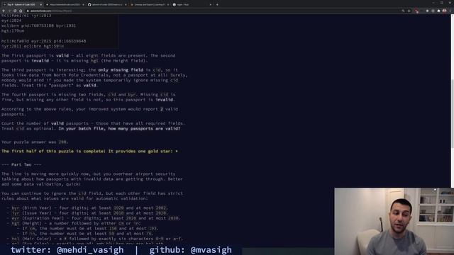Advent of Code 2020 Day 4 - Rust (stream recording) смотреть онлайн