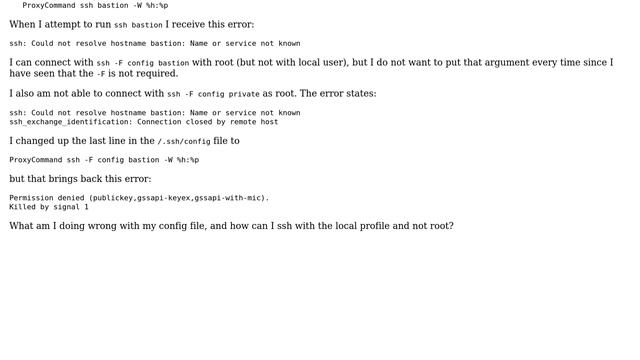 Receiving error when trying to use ~/.ssh/config "ssh: Could not resolve hostname" смотреть онлайн