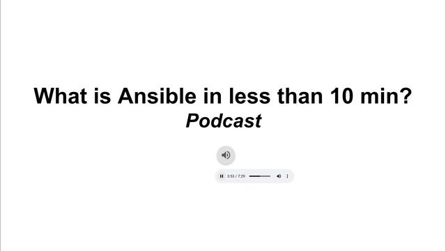 Ansible 101 in less than 10 minutes - Podcast смотреть онлайн
