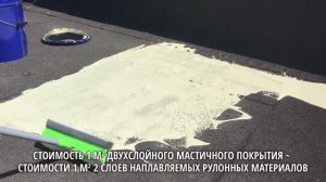 Гидроизоляция плоской кровли с использованием полимерной мастики СЛАВЯНКА® ХардФлекс