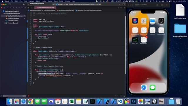 iOS Tutorial: Send push notifications to the iOS simulator смотреть онлайн