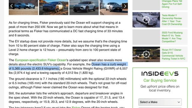 FISKER OCEAN SPECS REVEALED! смотреть онлайн