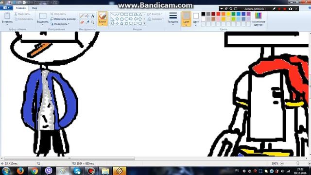 рисуем санса и папируса в paint часть 2 смотреть онлайн