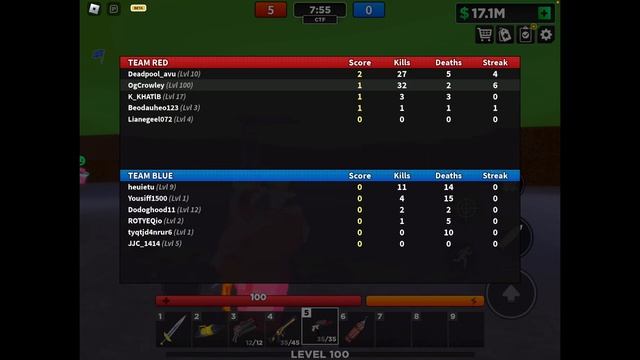 Using Only Retired Weapons in Roblox Flag Wars смотреть онлайн