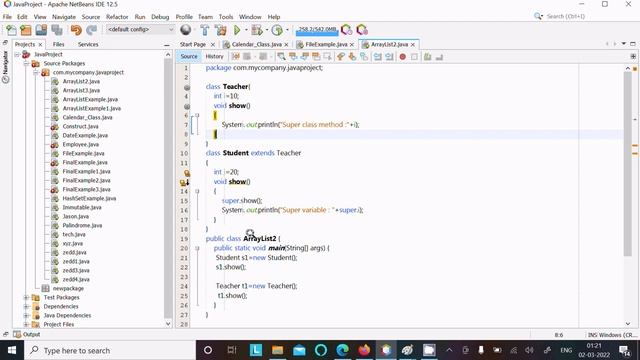 Super class vs Sub class in Java смотреть онлайн
