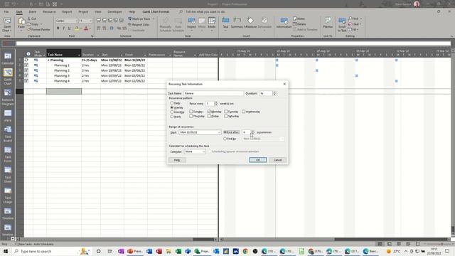This video explains how to create a recurring task in Microsoft Project смотреть онлайн