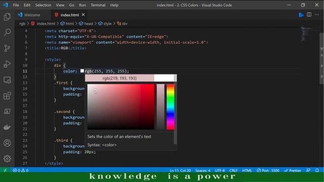 Lecture 18 RGB and RGBA | CSS Basics | Web Development For Beginner to Advance | knowledge tech смотреть онлайн