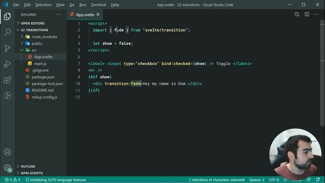 Adding Transitions - Svelte Tutorial #22 смотреть онлайн