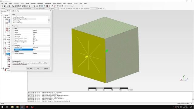 PrePoMax (CalculiX FEA) - Tutorial 36 - Steady state dynamics - mass-spring-damper system смотреть онлайн