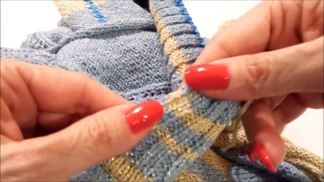как вшить молнию в вязаное изделие.Часть 1 смотреть онлайн