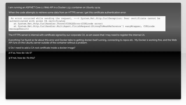 How do I add a CA root certificate inside a docker image? смотреть онлайн