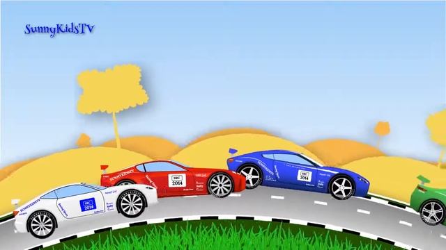 Cars For Kids. Race Cars. Sports Car. Race. Cartoon For Children.