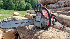бензопила Интерскол ПЦБ 180-14 против дуба
