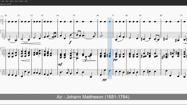 Air - Johann Mattheson - Level 3 Metronome + Violin Solo + Piano Accompany смотреть онлайн