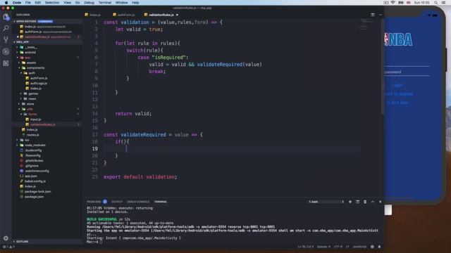 10 Adding validation || Build React Native Complete App смотреть онлайн
