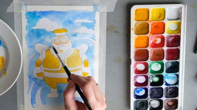 Рисуем деду Шера. Рисуем пчелу из Лунтика. Деда Шер. смотреть онлайн