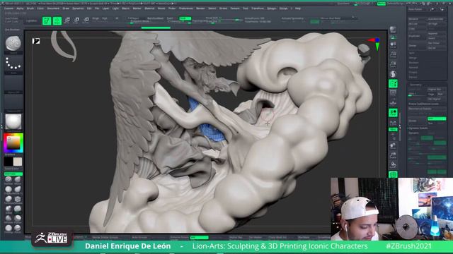 Lion-Arts: Sculpting & 3D Printing Iconic Characters - Daniel Enrique De León - ZBrush 2021 смотреть онлайн