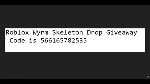 ROBLOX Wyrm Skeleton Drop Giveaway смотреть онлайн