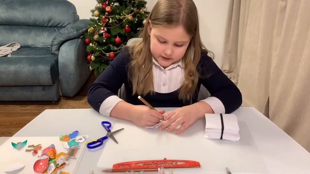 Делаем снеговичка из бумаги. смотреть онлайн