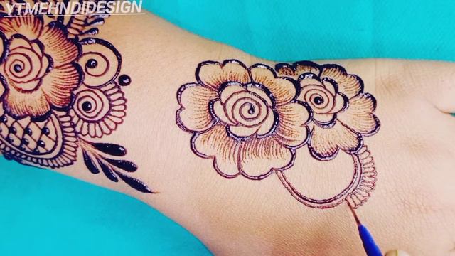 Gorgeous simple bridal shower Mehndi Design for hand| Beautiful Motive mehndi design| mehndi design смотреть онлайн