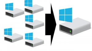 Как несколько дисков объединить в один в Windows 10, 11 ?