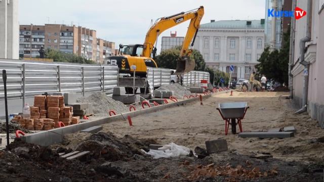 Ремонт дороги около ТЦ Пушкинский Курск смотреть онлайн