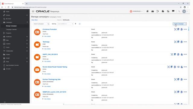Oracle Responsys - Web Push Campaign Designer смотреть онлайн