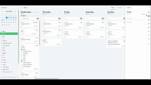 Sunsama Walkthrough | Productivity app for google calendar, gmail, todoist and more смотреть онлайн