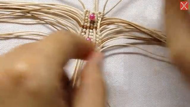Macrame animal pattern tutorial: The 3D oyster shell with pearl inside смотреть онлайн