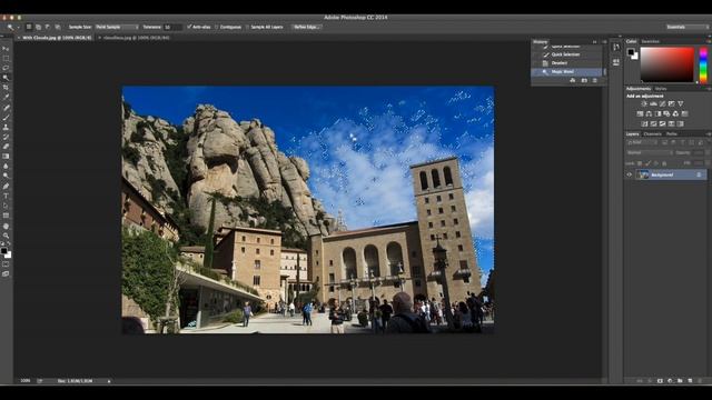 Using the Quick Selection & Magic Wand tool in Photoshop смотреть онлайн