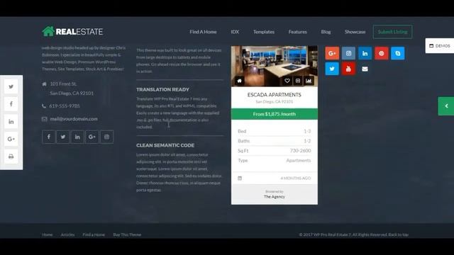 Real Estate 7 Real Estate WordPress Theme смотреть онлайн