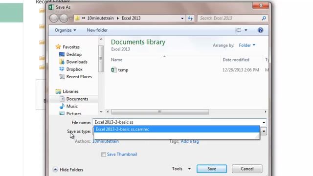 Excel 2013 Tutorial 3: Save options смотреть онлайн