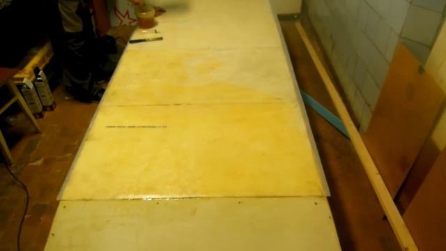 Лодка из пенопласта. Усиливаем корпус. смотреть онлайн