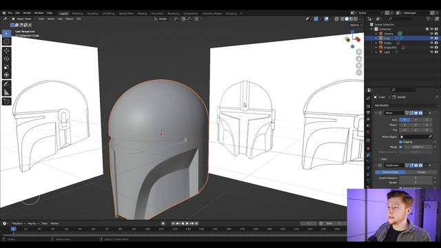 THIS IS THE WAY To Create A Mandalorian Helmet In Blender! | Part One: 3D Modelling | MTR Animation смотреть онлайн