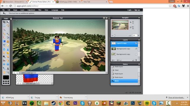 ONLINE: Minecraft Banner Tutorial!►NO(PHOTOSHOP/C4D) смотреть онлайн