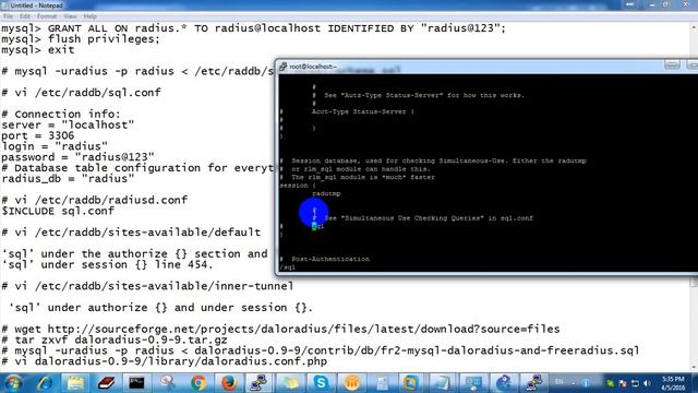 configure radius server mysql daloradius web bases on centos 6.5 смотреть онлайн