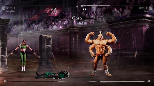 QUAN CHI vs GORO [Mortal Kombat Mugen Fight #11] смотреть онлайн