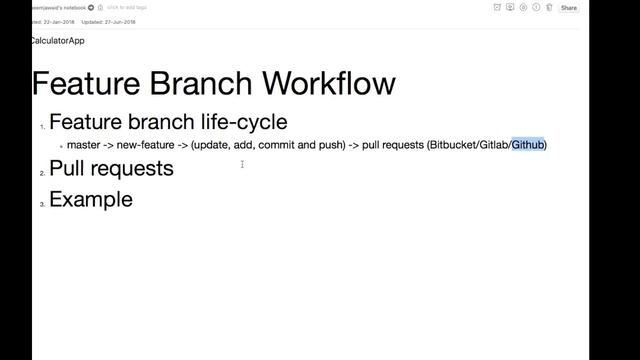 CalculatorApp - git - part 2 - Feature Branch Workflow, GitHub and Pull Request смотреть онлайн