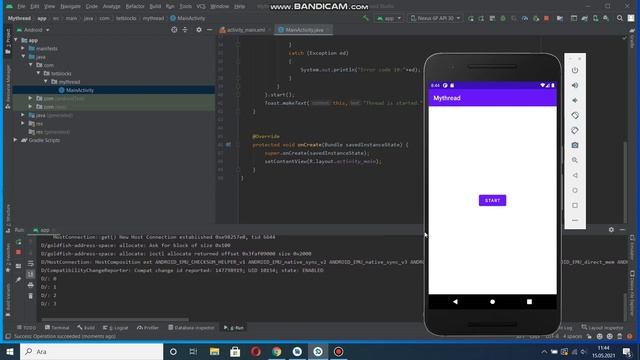 Thread Lesson in Android Studio смотреть онлайн