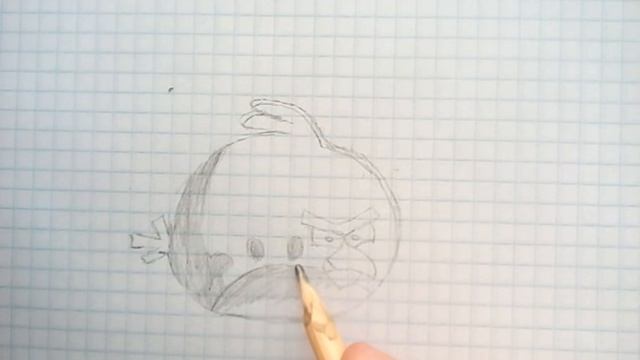 Как нарисовать Реда из Angry Birds - How to draw Red from Angry Birds смотреть онлайн